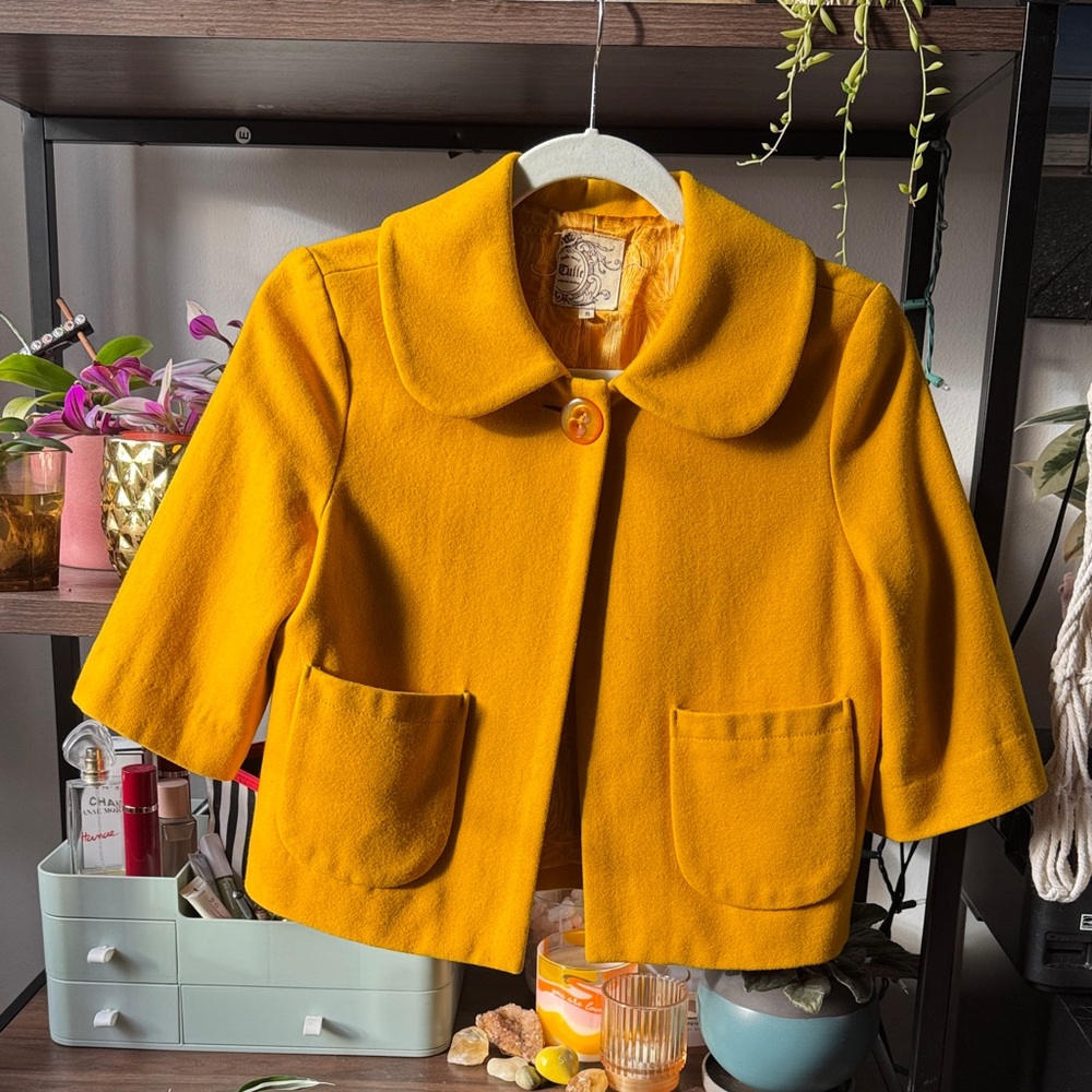 Tulle Mustard Yellow Women's Blazer